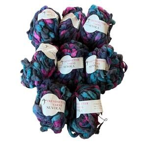 Trendsetter Yarns Nuvola 8 Balls 50g 55 Yds Italy 97% Wool Pink Purple Blue